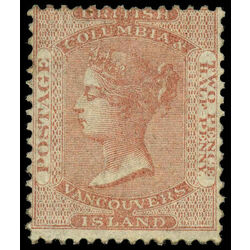 british columbia vancouver island stamp 2 queen victoria 2 d 1860 M FOG 028