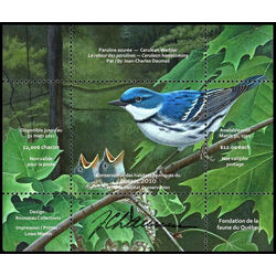 quebec wildlife habitat conservation stamp qw23d cerulean warbler 12 2010