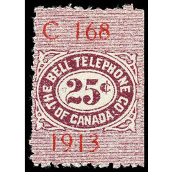 canada revenue stamp tbt60 telephone telegraph franks 25 1945