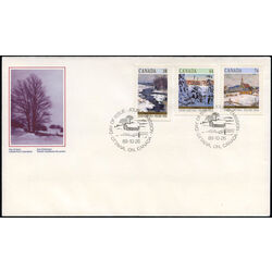 canada stamp 1256 9 fdc christmas winter landscapes 1989