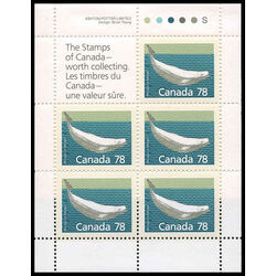 canada stamp bk booklets bk117 beluga whale 1990