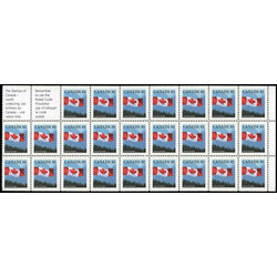 canada stamp bk booklets bk125 flag over mountains 1990