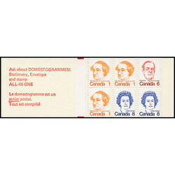 canada stamp bk booklets bk74 caricature definitives 1974
