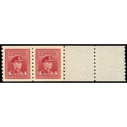 canada stamp 267 pair king george vi 1943 M VFNH END PR 2TABS