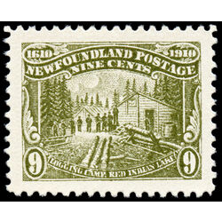 newfoundland stamp 94 logging camp 9 1910