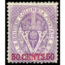 british columbia vancouver island stamp 12 surcharge 1867 M F 019