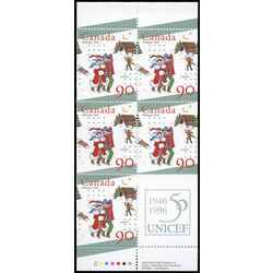 canada stamp bk booklets bk198 children skating 1996