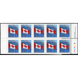 canada stamp bk booklets bk205 flag over building 1998