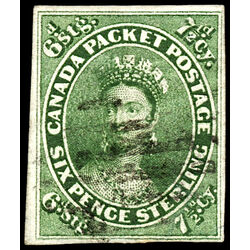 canada stamp 9 queen victoria 7 d 1857 U VF 021
