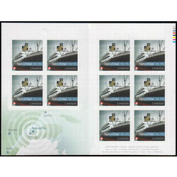 canada stamp bk booklets bk586 rms empress of ireland 2014