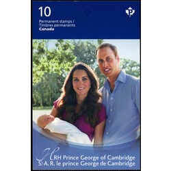 canada stamp bk booklets bk562 prince george with prince william and catherine 2013