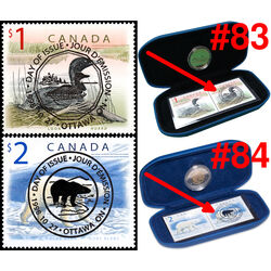 canada stamps loon 1687 polar bear 1690 socked on the nose first day cancellations from thematic 83 4