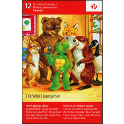 canada stamp bk booklets bk487 franklin the turtle 2012