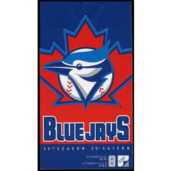 canada stamp 1901a emblem for 25th anniversary of the toronto blue jays baseball team 2001