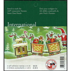 canada stamp bk booklets bk300 santa in a train 2004