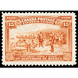 canada stamp 102 champlain s departure 15 1908 M VF 048