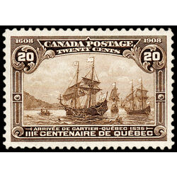 canada stamp 103 cartier s arrival 20 1908 M XF 048