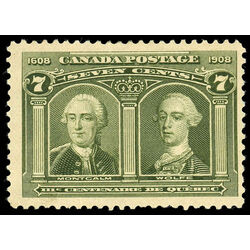 canada stamp 100 montcalm wolfe 7 1908 M F VF 055