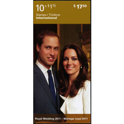 canada stamp bk booklets bk454 catherine middleton and prince william 2011