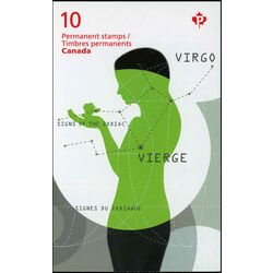 canada stamp bk booklets bk496 virgo the maiden 2012