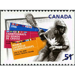 canada stamp 2161 lacrosse player 51 2006