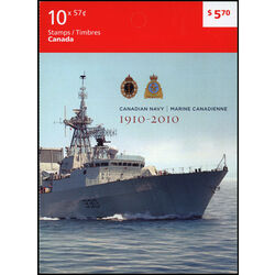 canada stamp bk booklets bk428 canadian navy centennial 2010