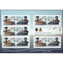 canada stamp bk booklets bk428 canadian navy centennial 2010