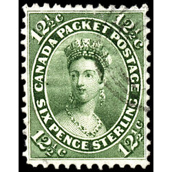 canada stamp 18 queen victoria 12 1859 U XF 044