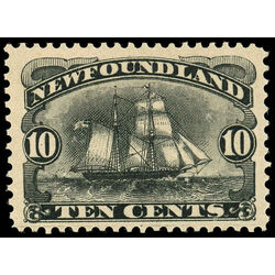 newfoundland stamp 59 schooner 10 1887 M VF 018