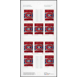 canada stamp bk booklets bk411 montreal canadiens hockey jersey 2009