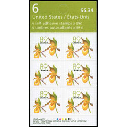 canada stamp bk booklets bk318 yellow lady s slipper 2005