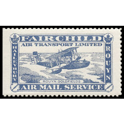 canada stamp cl air mail semi official cl12 fairchild air transport ltd 25 1926