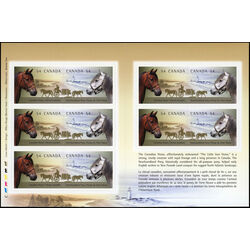 canada stamp bk booklets bk403 canadian horses 2009
