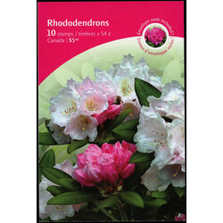 canada stamp bk booklets bk401 rhododendrons 2009