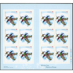 canada stamp bk booklets bk391 snow angel 2008