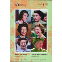 canada stamp bk booklets bk321 queen elizabeth ii 80th birthday 2006