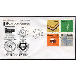 canada stamp 585a earth sciences 1972 FDC 005