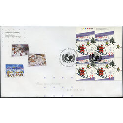 canada stamp 1628 santa and elf skiing 52 1996 FDC UR