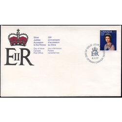 canada stamp 704 queen elizabeth ii 25 1977 FDC