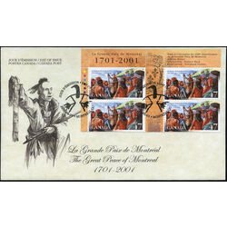 canada stamp 1915 great peace negotiations 47 2001 FDC UL