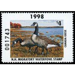 us stamp rw hunting permit rw nh16 new hampshire canada geese 4 1998
