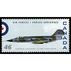 canada stamp 1808n canadair lockheed cf 104g starfighter 46 1999