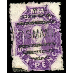 tasmania stamp 21 queen victoria 1864