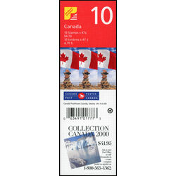 canada stamp bk booklets bk236 flag over inukshuk 2000
