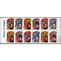 canada stamp bk booklets bk210 the circus 1998