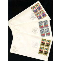 canada stamp b semi postal b1 3 fdc olympic symbols 1974 FDC BLOCK