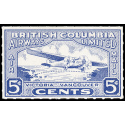 canada stamp cl air mail semi official cl44i british columbia airways ltd 5 1928