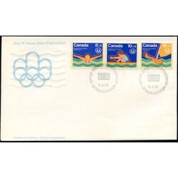 canada stamp b semi postal b4 6 fdc water sports 1975