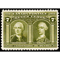 canada stamp 100 montcalm wolfe 7 1908 M VFNG 063