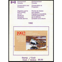 canadian wildlife habitat conservation stamp fwh8a eider duck 8 50 1992